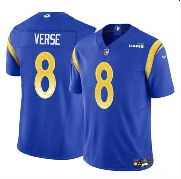 Men & Women & Youth Los Angeles Rams #8 Jared Verse Blue 2024 Draft F.U.S.E. Vapor Untouchable Stitched Jersey